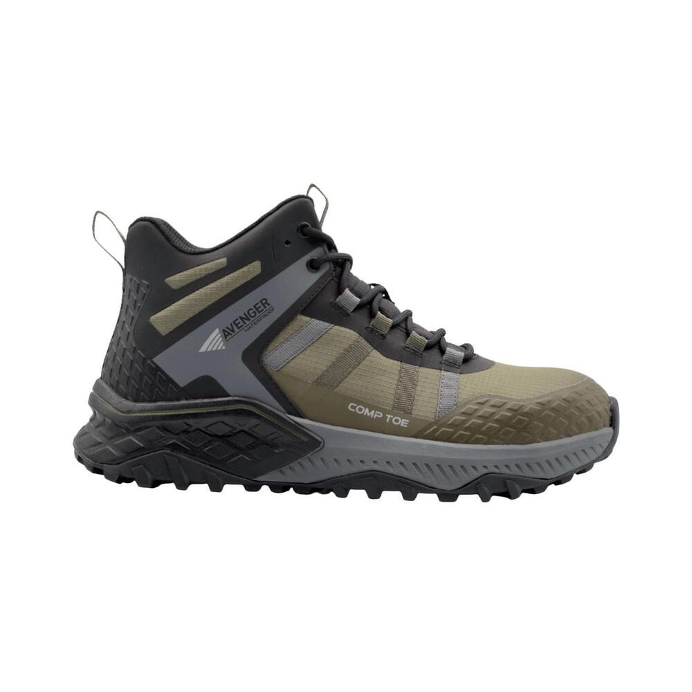 NEW AVENGER men's aero trail mid composite toe boot in olive